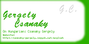 gergely csanaky business card